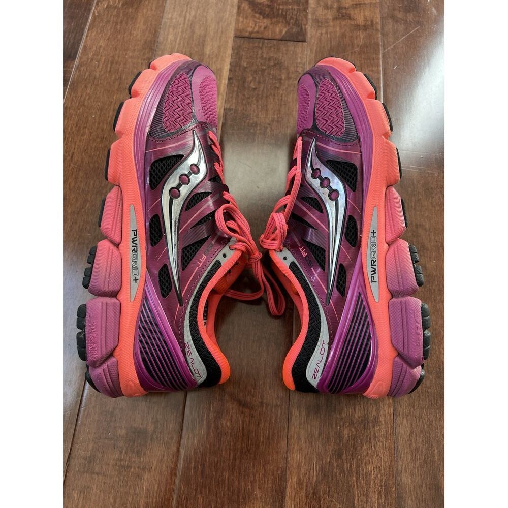 Saucony Zealot ISO Fit Sneakers Womens 10.5 Purple Pink Running Shoes - Picture 5 of 8